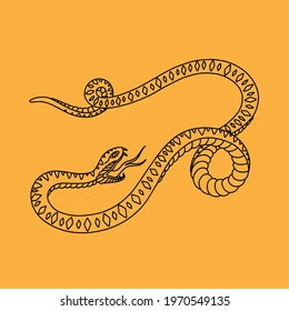 snake seamless pattern in vector.