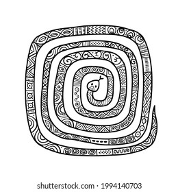 Snake shape. tribal ethnic ornament for your design