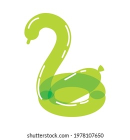 snake shaped balloon decoration isolated