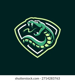 snake shield esporte logotipo vetor ícone ilustração
