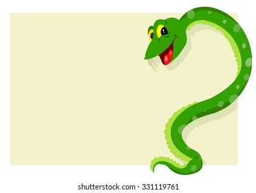  a snake with a sign