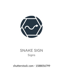 Snake sign icon vector. Trendy flat snake sign icon from signs collection isolated on white background. Vector illustration can be used for web and mobile graphic design, logo, eps10