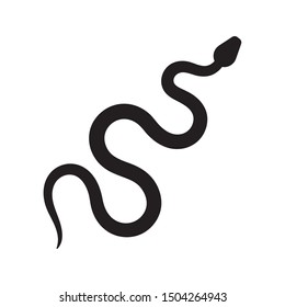 Snake Silhouette Vector On White Stock Vector (Royalty Free) 1188588559