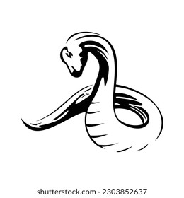 snake silhouette design. reptile animal sign and symbol.