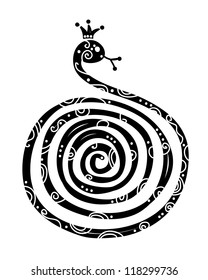 Snake silhouette design, symbol of chinese new year 2013