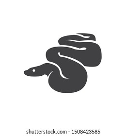 Snake silhouette icon. flat simple pictogram. vector illustration