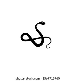 Snake silhouette icon vector illustration