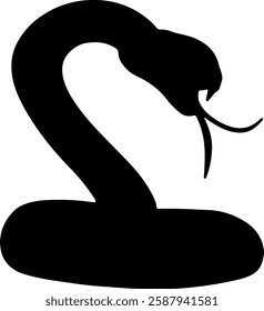 Snake silhouette illustration vector design.
