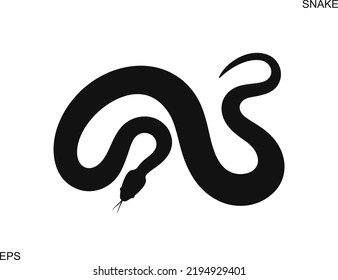 Snake Silhouette Isolated Snake On White Stock Vector (Royalty Free ...