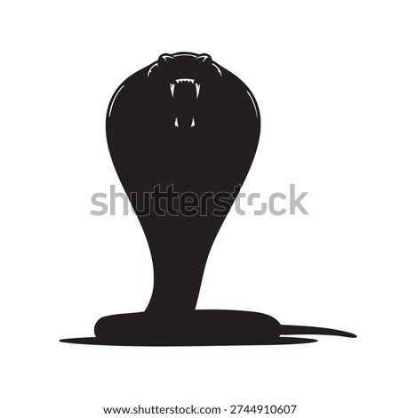 Snake Silhouette Menacing Posture Dark Illustration