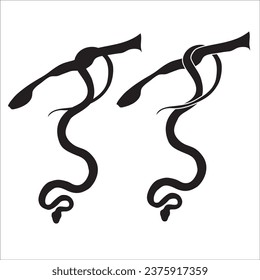 Snake silhouette stock vector illustration