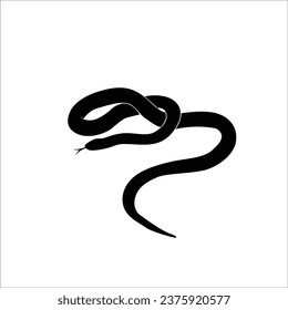 Ilustración vectorial de silueta de serpiente