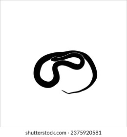 Snake silhouette stock vector illustration
