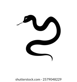 snake silhouette tattoo logo design concept idea