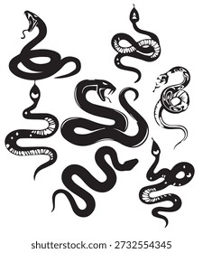 Schlange Silhouette Vektor Kunst Illustration