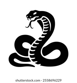 Snake silhouette vector design. Chinese new year element. Snake of the year.