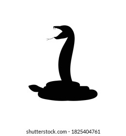 Snake Silhouette Vector Design Illustration.