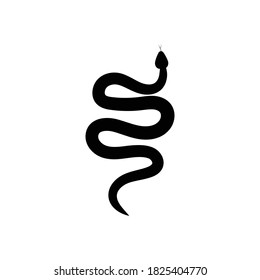 Snake Silhouette Vector Design Illustration.