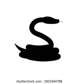 Snake Silhouette Vector Design Illustration.