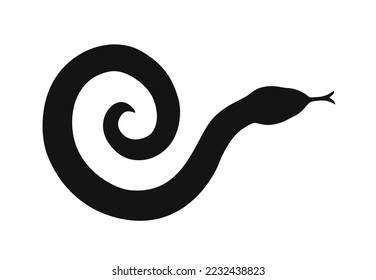 Silueta de serpiente - Icono del vector