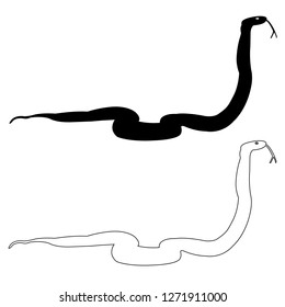 Snake silhouette vector icon eps
