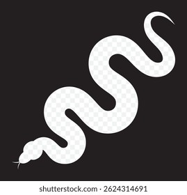 Snake Silhouette - Vector Icon. Snake Vector Template, Simple Snake Vector Illustration.