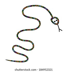 snake silhouette vector illustration