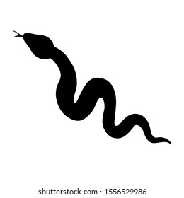 snake silhouette vector illustration, simple drawing
