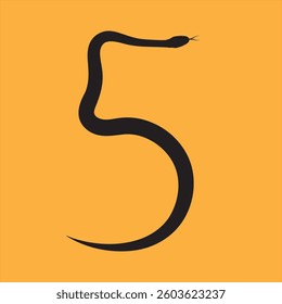snake silhouette vector illustration with white background