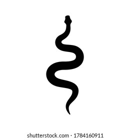 Snake silhouette vector on white background