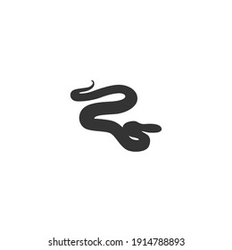 Snake silhouette vector on a white background