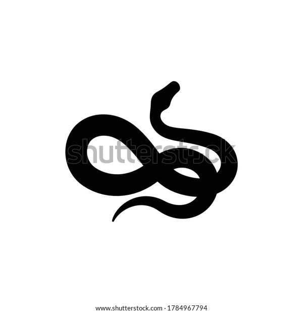 Snake Silhouette Vector On White Background Stock Vector (Royalty Free ...