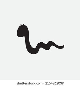 Snake Sillhouette Vector Black White Stock Vector (Royalty Free ...