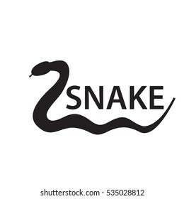 Snake Simple Black Symbol Text On Stock Vector (Royalty Free) 535028812 ...