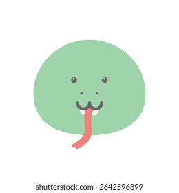 Material de ilustração de ícone simples de cobra