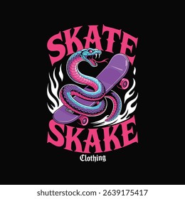 Snake Skateboard Streetwear Graphic design