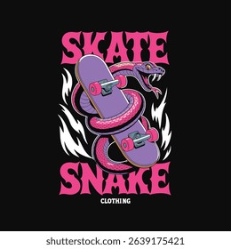 Snake Skateboard Streetwear Graphic design