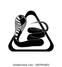snake sketch isolated on white background