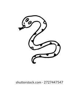 Snake sketch on a white background