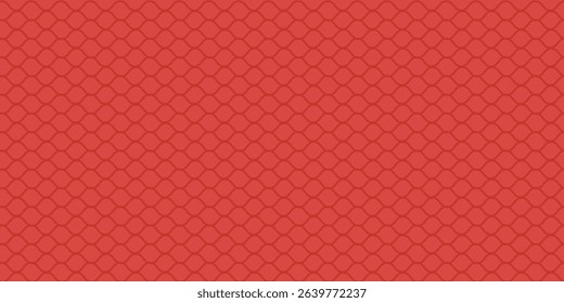 Snake skin background. Seamless pattern of squama, reptile scale. Chinese minimalistic grid art. Serpent surface texture in red and gold colors. Asian geometric ornament
