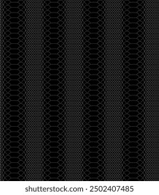 Snake Skin Black Grey Pattern 