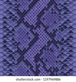 Snake skin blue seamless pattern. Animal colorful repeat wallpaper for textile prints, backgrounds, wrapping.