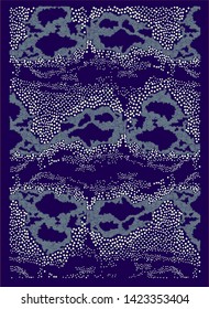 Snake skin in halftone dot print fill and outline