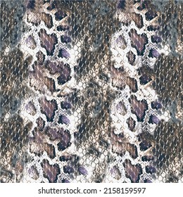 Snake skin pattern Pattern brown spots. Hand painted Snake skin print. illustration animal 