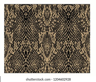 Snake skin pattern texture repeating seamless monochrome black and white. Vector. Texture snake. Fashionable print. Fashion and stylish background seamless pattern