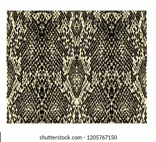 Snake skin pattern texture repeating seamless monochrome black and white. Vector. Texture snake. Fashionable print. Fashion and stylish background