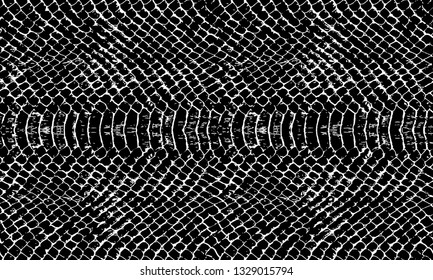 Textura de patrón de piel de serpiente que se repite sin fisuras en blanco y negro monocromo. Vector. Serpiente de textura. Impresión de moda. Moda y fondo elegante