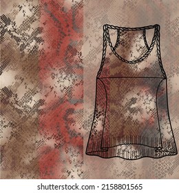 Snake skin pattern texture repeating seamless vector. Texture snake. Animal print, snake skins design textile