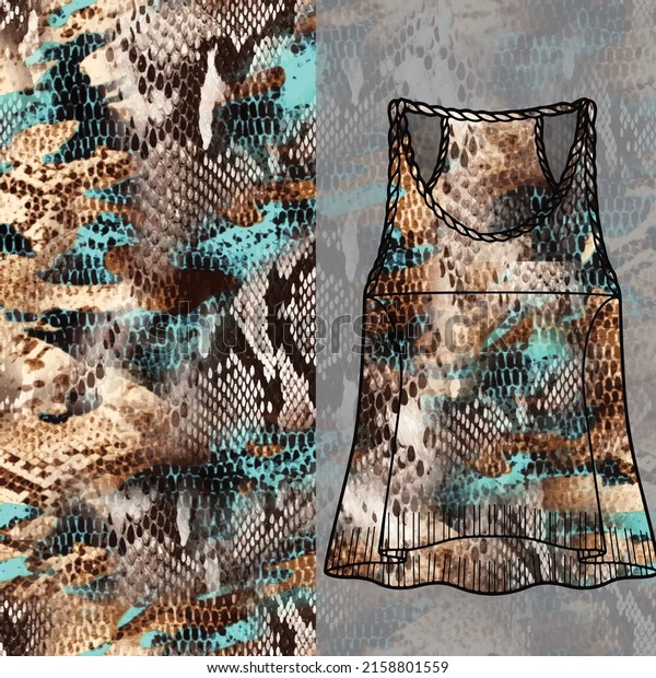 Snake skin\
pattern texture repeating seamless vector. Texture snake. Animal\
print, snake skins design\
textile