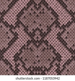 Snake skin pink and maroon seamless pattern. Animal colorful repeat wallpaper for textile prints, backgrounds, wrapping.